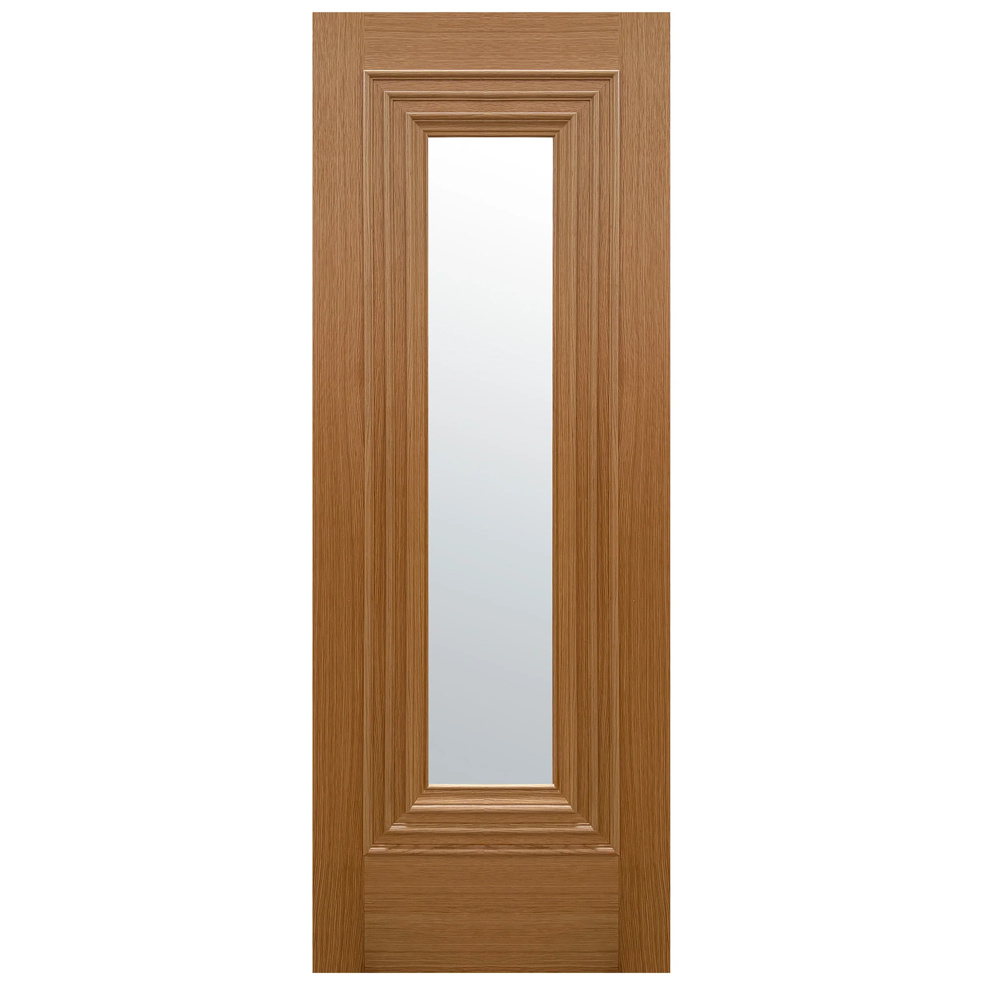 Oak Internal Fully Finished Clear Glass Trinity Door - Image 3
