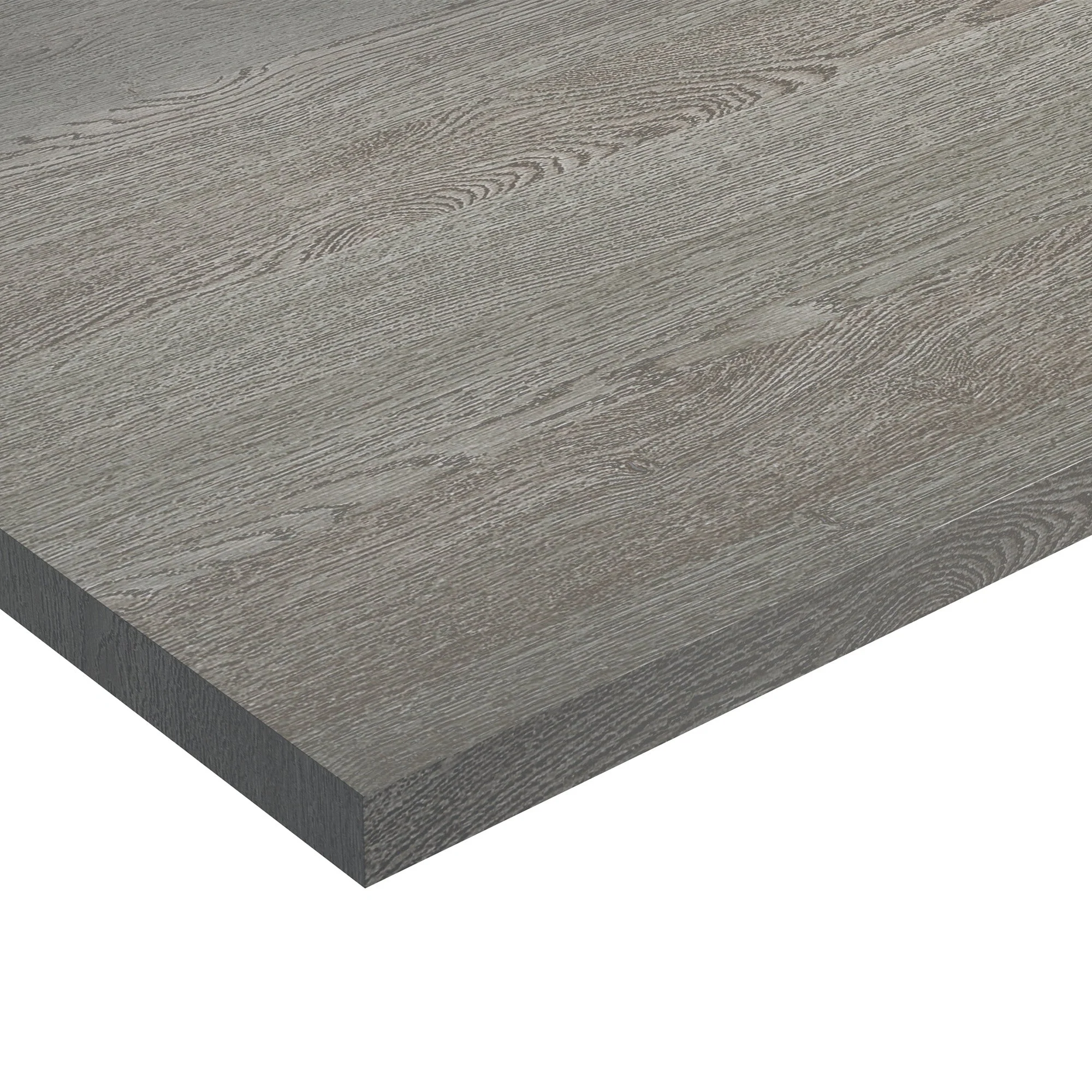 Silver Oak - Rounded Edge Laminate Worktop 3000mm x 600mm x 38mm - Image 3