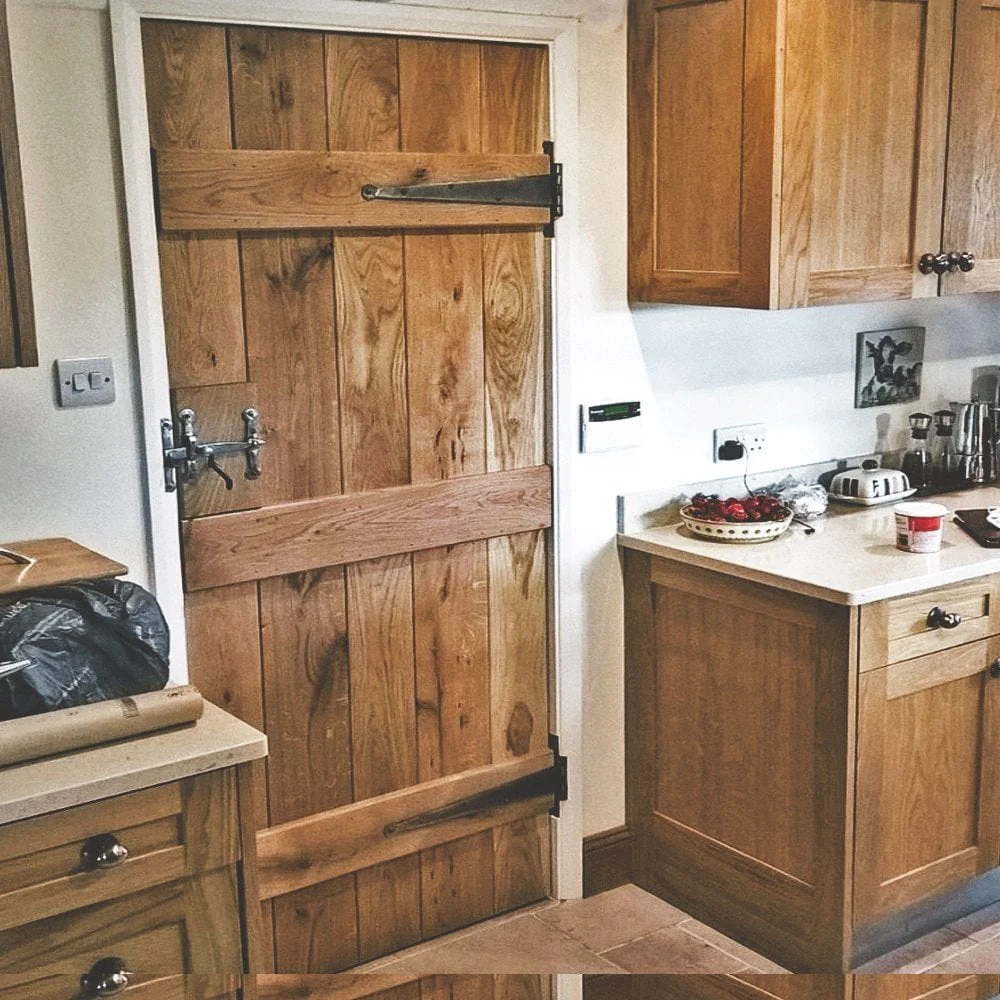 Solid Rustic Oak Grange Unfinished 3 Ledged Door - Image 6