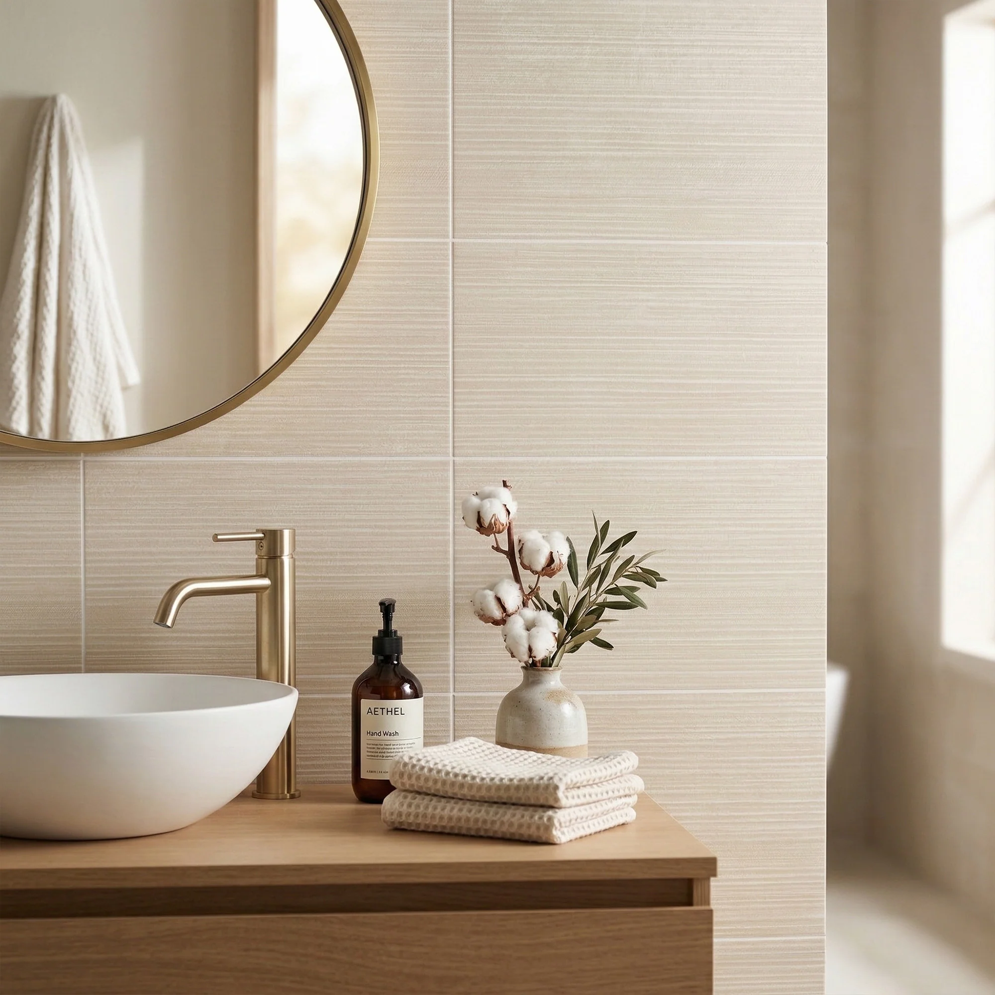 Cream Matt - Urban Textured Porcelain Wall & Floor Tile