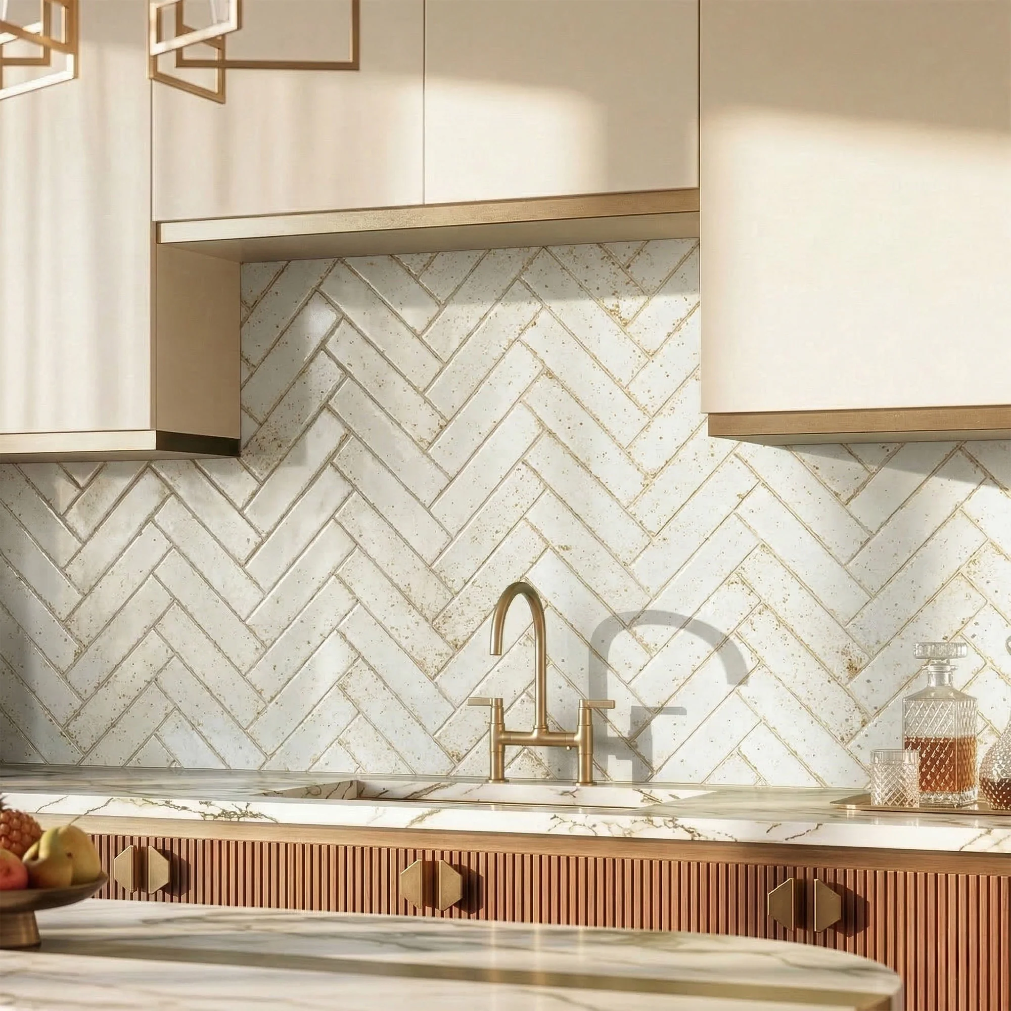 White - Aura 8mm Gloss Tile Sample (P11063) - Image 3