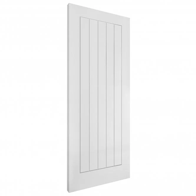 White Internal Lifestyle Moulded Smooth Cottage 5 Panel Door - Image 2