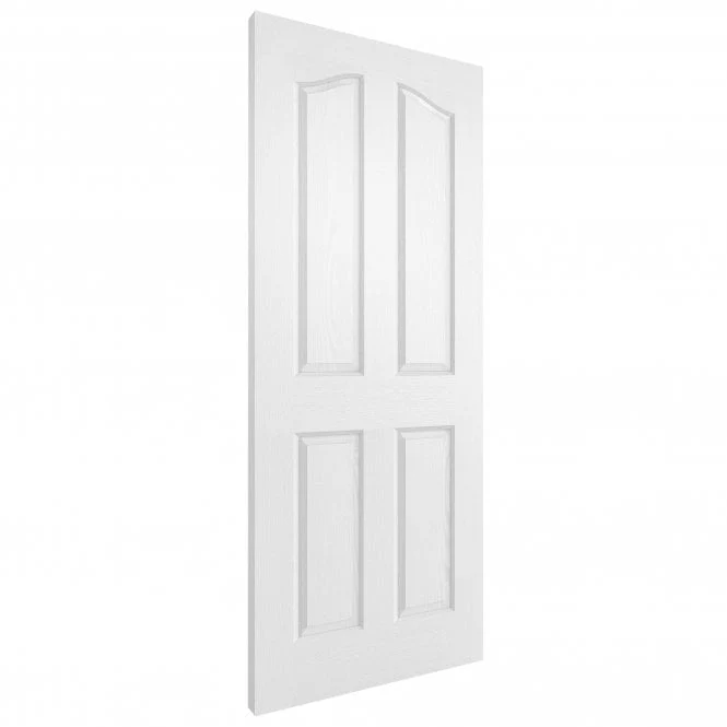 White Internal Primed Textured Lifestyle 4 Panel Arch Top Door - Image 2