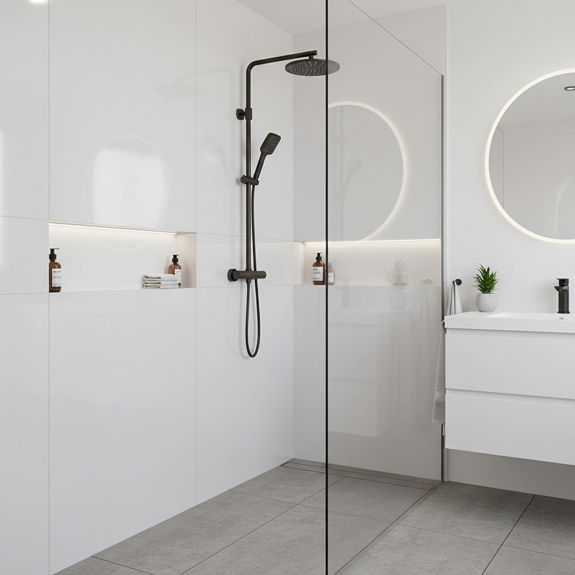 Gloss White - 2420mm Wetwall Matt Waterproof Wall Panelling