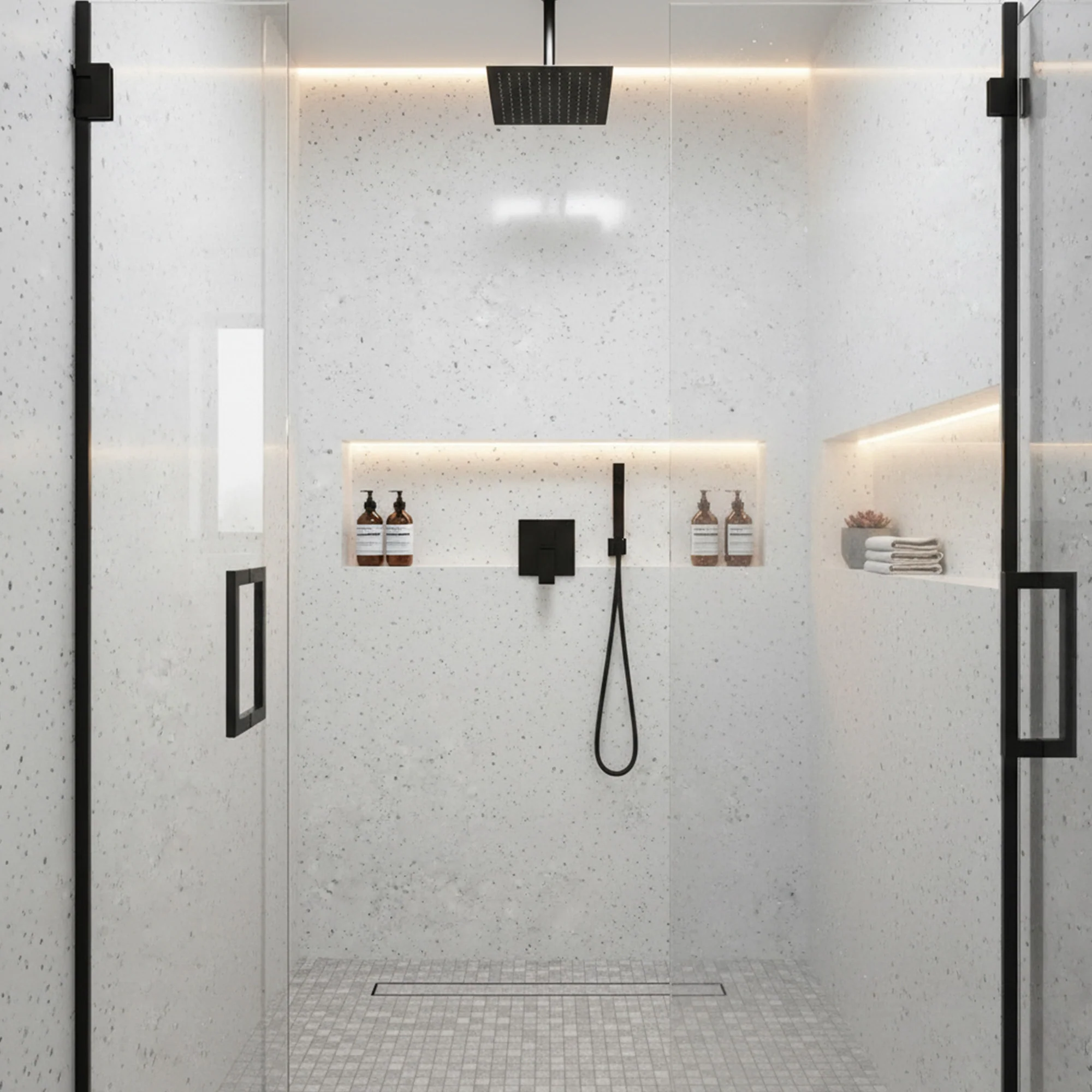White Sparkling - 2420mm Wetwall Matt Waterproof Wall Panelling